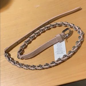 Pink nude chain belt